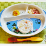 離乳食83日1回目豆乳粥