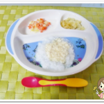 離乳食84日2回目豆腐のあんかけ丼