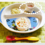 離乳食85日1回目いちごミルク