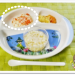 離乳食87日1回目豆腐とにんじんとささみのとろとろ