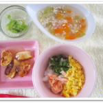 離乳食156日1回目三色丼