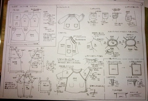 手作り　スモック　エプロン
