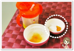 離乳食40日2回目かぼちゃヨーグルト