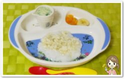 離乳食95日2回目豆腐のあんかけ粥
